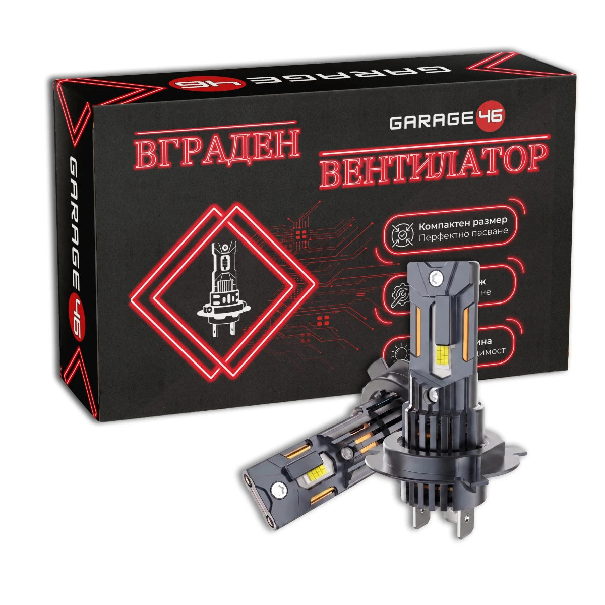 LED крушки с вграден вентилатор H4 Q1